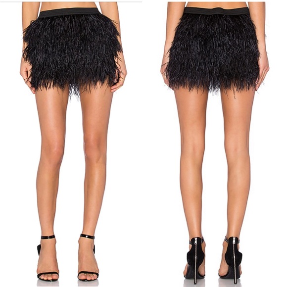 Mason Dresses & Skirts - Mason | Feather Mini Skirt in Black